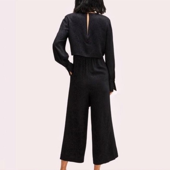 Kate Spade Women’s size 0 black tie front jumpsuit with pockets. - Picture 3 of 6